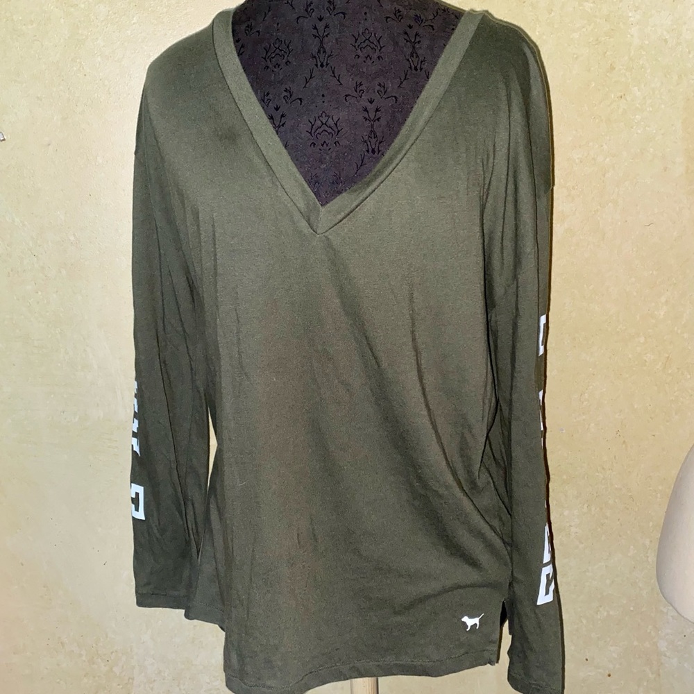 Pink V Neck T-Shirt
